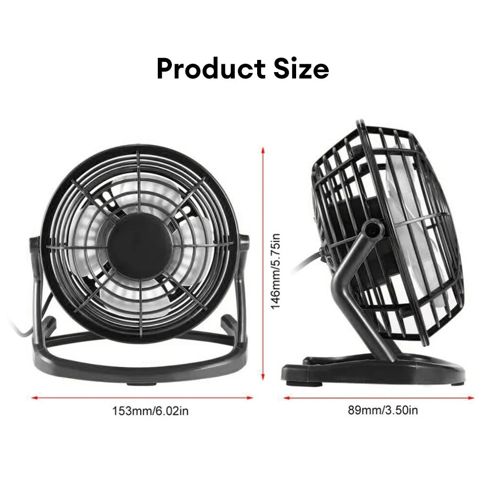 Usb Plug Table Fan Portable Mini Table Fan 360 Degree Rotation Adjustable Clip Fan