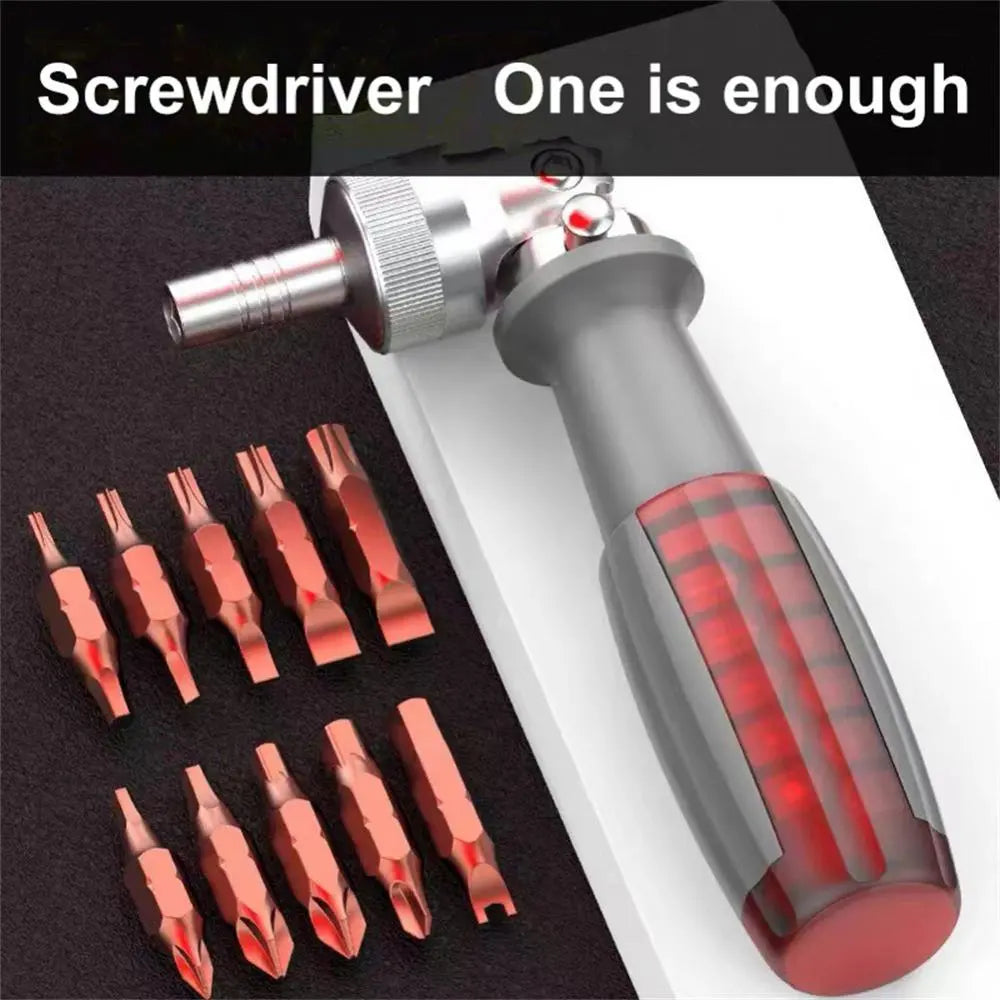 Ratchet Multi-function Screwdriver Set Multi Angle Cross Triangle Plum Shaped Screwdriver