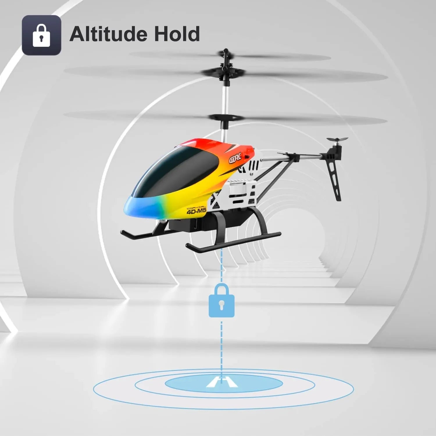 M5 Remote Control Helicopter Altitude Hold 3.5 Channel RC Helicopters with Gyro and LED Light Durable Airplane Drone