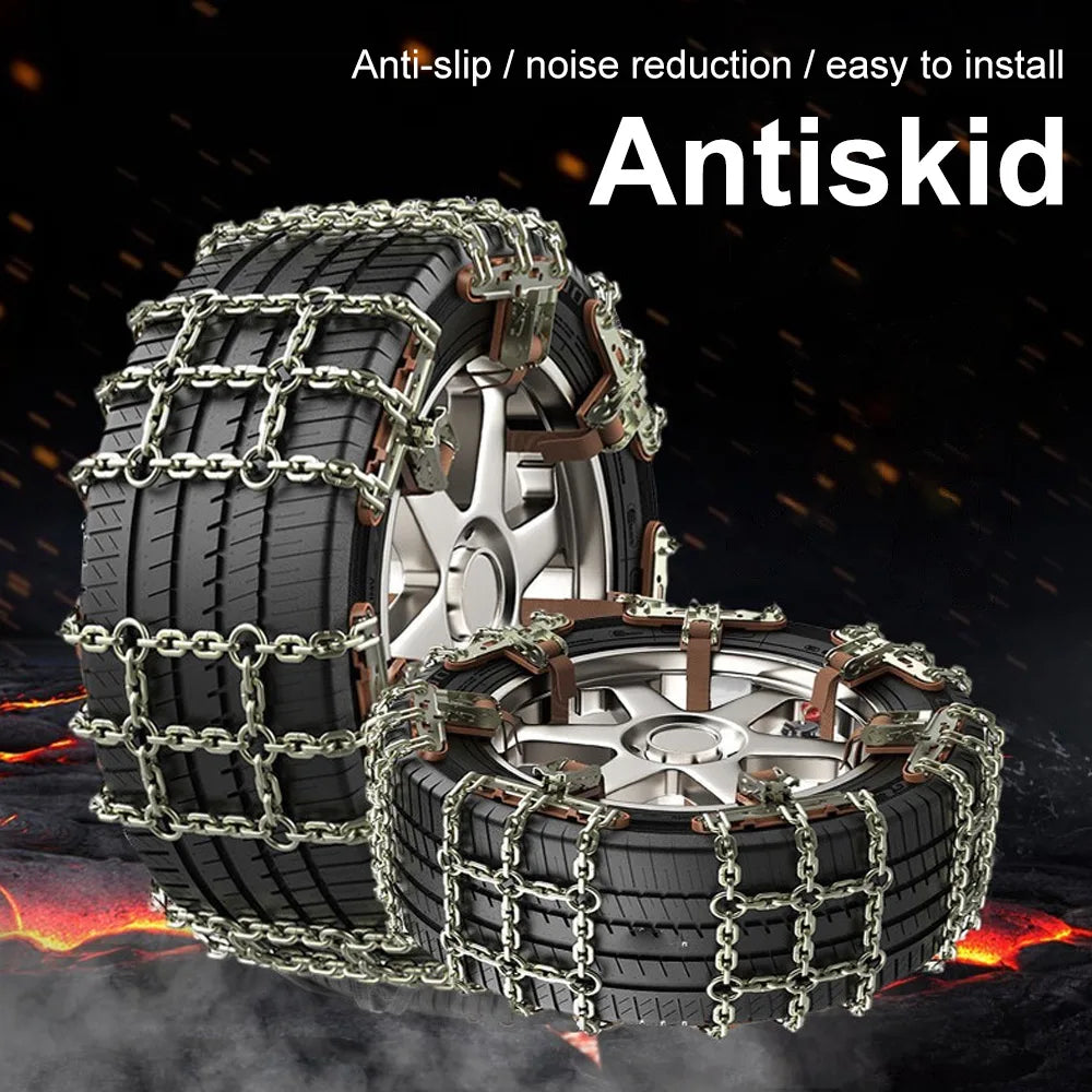 Car Tire Snow Chains Outdoor Driving Safety Chains Rainy Snow Days Mud Road Vehicle Anti-skid Chain Supplies
