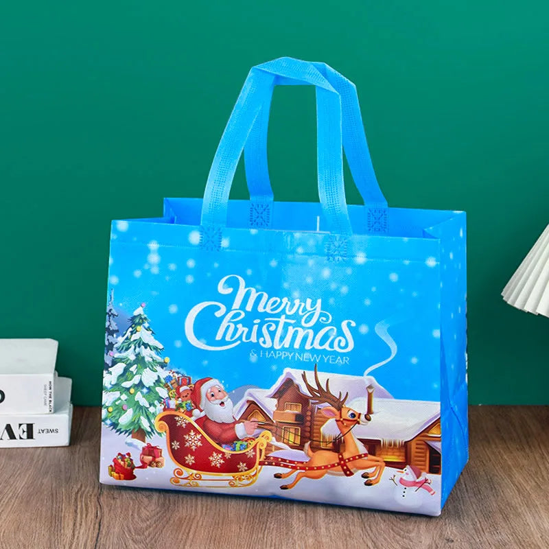 Merry Christmas Gifts Bags Santa Elk Non-woven Candy Gift Packaging Tote Bag Xmas New Year Party Decor Noel Shopping Pouch