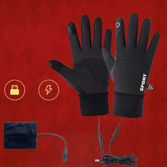 USB Heated Gloves Waterproof Touchscreen Winter Snowboard Gloves Hand Warmer Outdoor Fishing Skiing Motorcycle Bicycle Glove