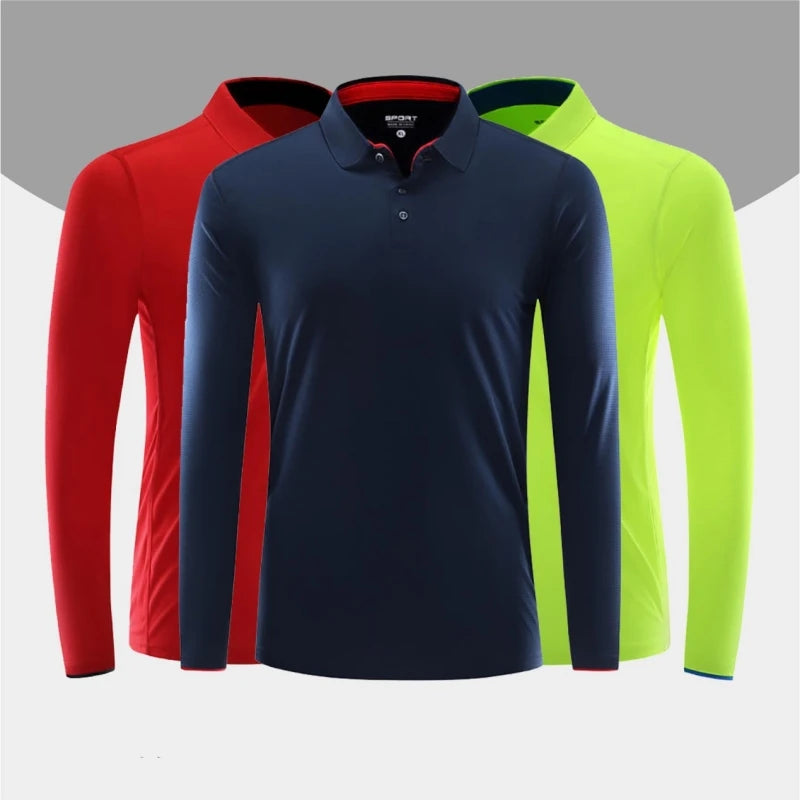 Long-Sleeved Polo Shirt Quick-Drying Sport T-Shirt Breathable Summer Wear Jersey