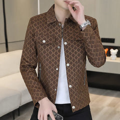 Coat spring thin ins fashion brand new men's personality tooling shirt men's fashion casual plankton handsome slim jacket