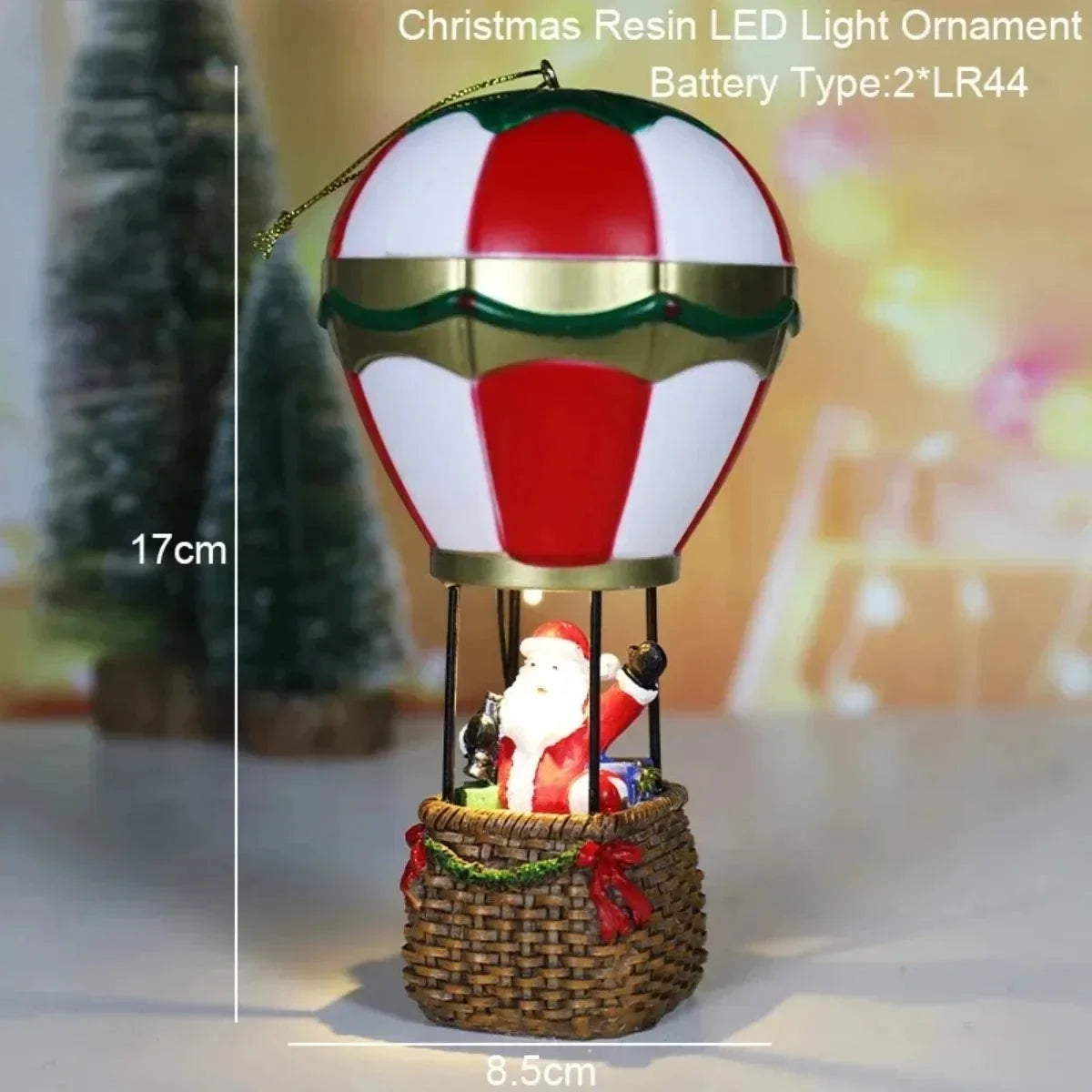 Christmas Snowman Glowing Ornament Christmas LED Houses Claus Pine Needles Snow Resin Santa View Gift Toy Desk Living Room Decor