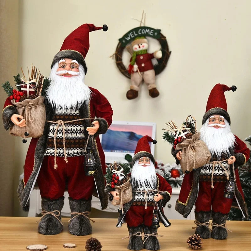 Big Size Christmas Dolls Santa Claus Toys Xmas Figurines Christmas Gift for Kid Gift Christmas for Home Window Table Decoration