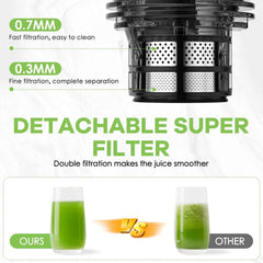 Juicer, 350W Slow Cold Press Juicer with 5.8" Extra-Large Feeding Chute, Juicer Machines for Whole Fruits and Vegeta