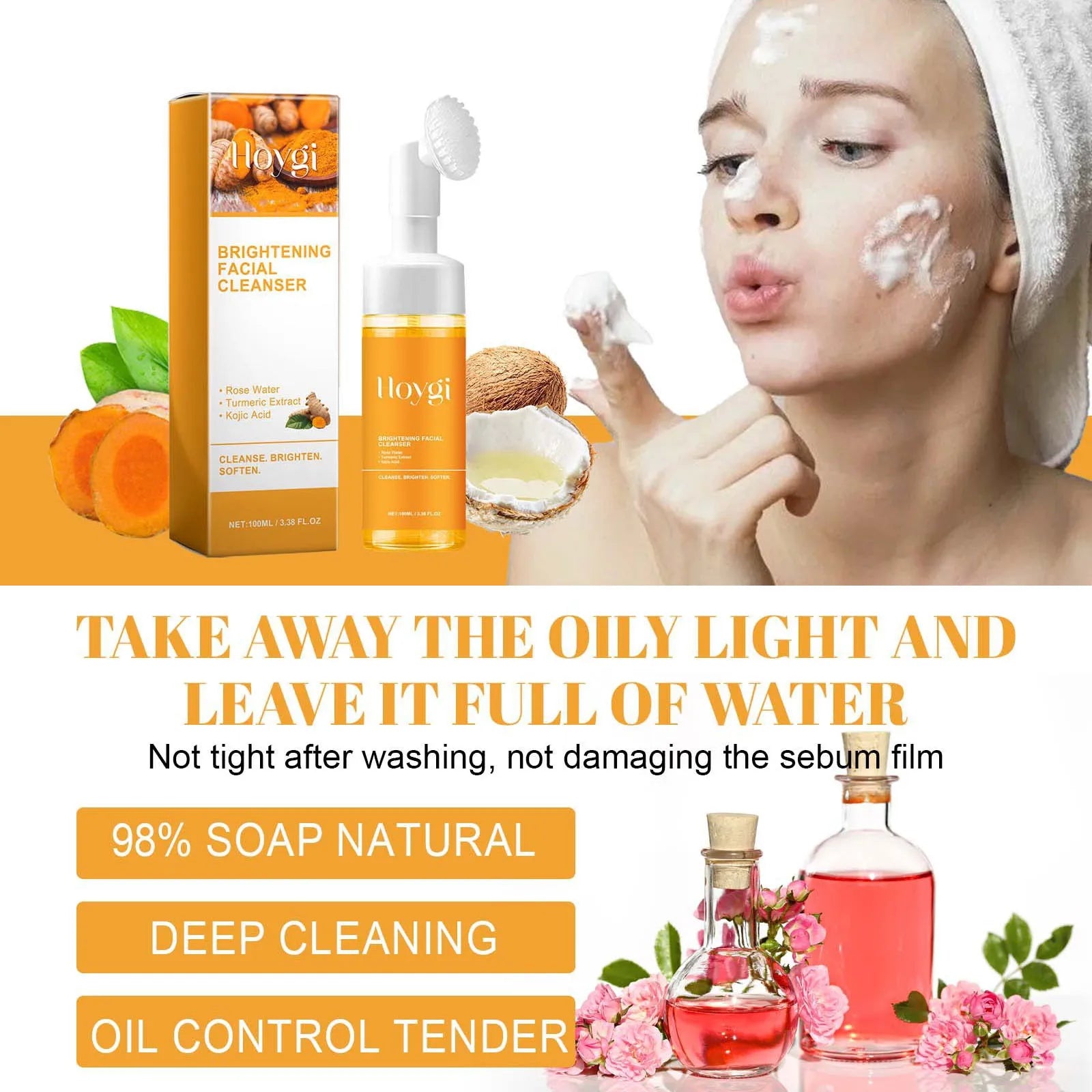 Oil Control Dark Spot Removal Anti Acne Deep Cleansing Shrink Pore Brightening Moisturizing Vitamin C Cream