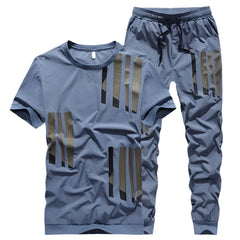 Men's Top Pants Sets Fashion Sports Suits Kpop Sweatpants