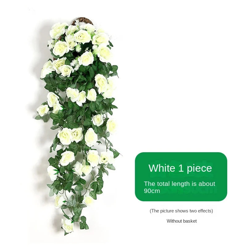 Artificial Hanging Flowers Fake Rose Vine Hanging Plants