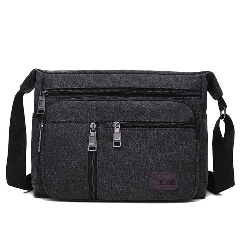 Men's Vintage Canvas Bag Men Casual Crossbody Bag For Men Messenger Bag Man Travel Shoulder Bags