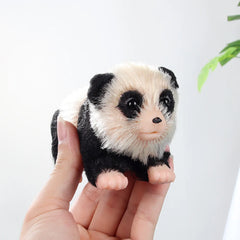 Simulation Silicone Mini Wild Animal Panda Baby Doll Toy Soft Lifelike Cute Reborn Panda Newborn Animal Model Kids Cognitive Toy