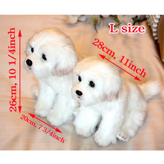 Maltese Stuffed Dog Dolls Plush Toy Cute Simulation Pets