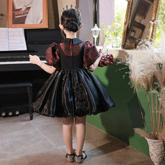 Summer Kids Dresses new black Bow Girls For Birthday Party Princess Children’s Pageant Gown Baby Girl