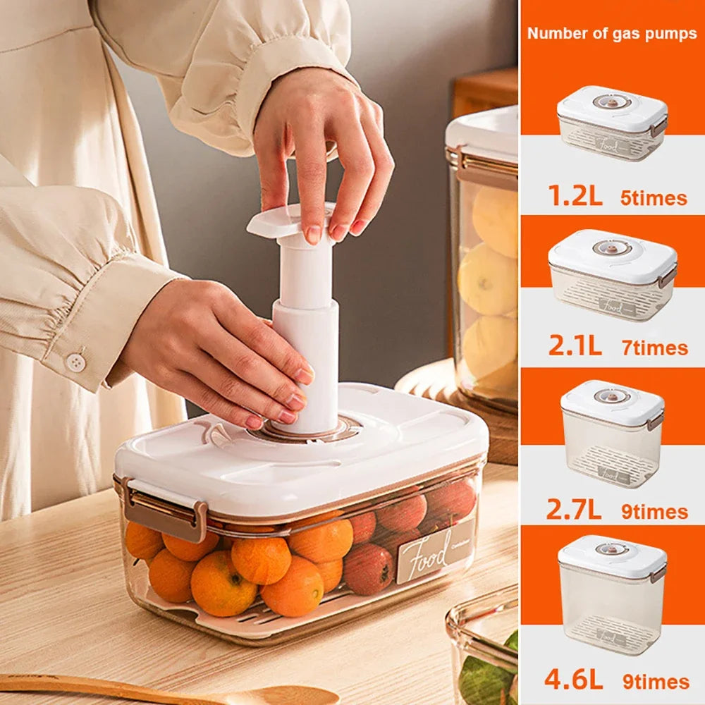 Food Storage Container Vacuum Box Large Capacity Food Dispenser for Kitchen