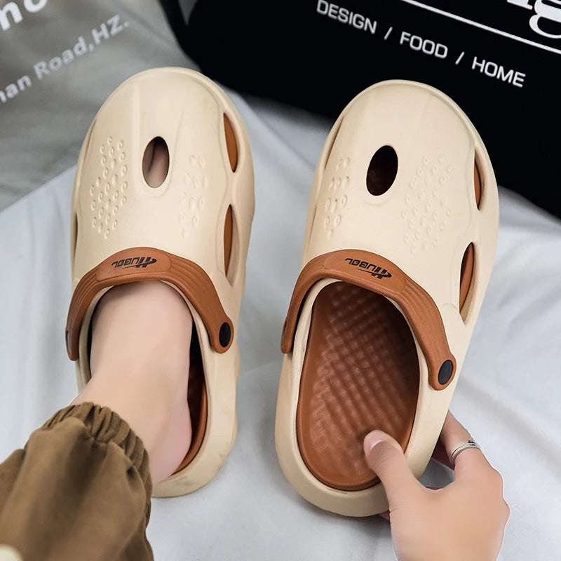 Summer Men Slippers Platform Outdoor Sandals Trend Clogs Beach Slippers