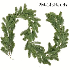 Christmas Garland Pine Tree Rattan Wreath For Home Xmas Decor Party Wedding Hanging Ornament Dining Table Decoration