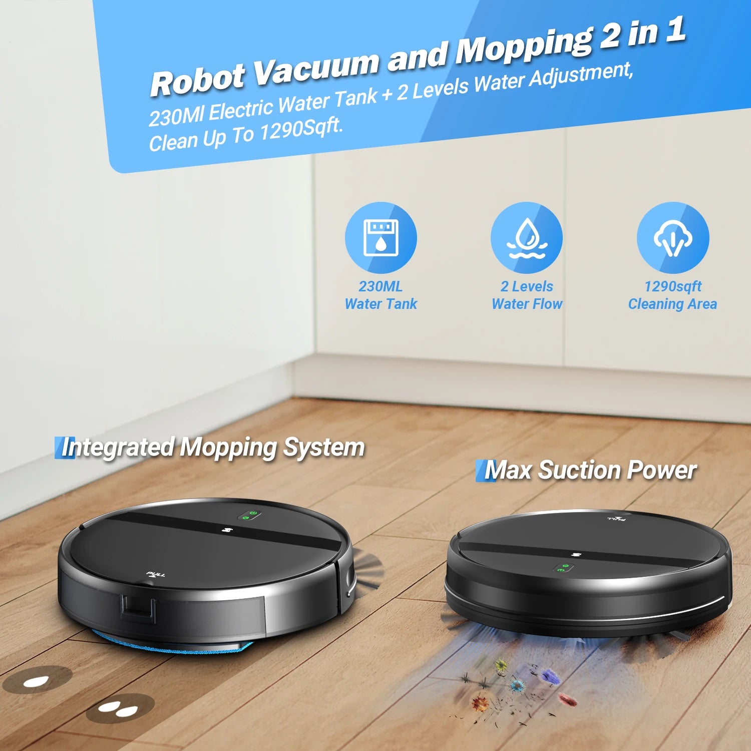 ZCWA Robot Vacuum Cleaner Auto Charging Wet Mopping Robot