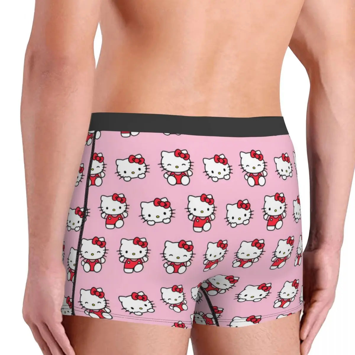 Hello Kitty Pattern Cartoon Boxer Shorts Panties Printed Underwear Quilt Underpants Men Sanrio Comfortable Boxers Briefs