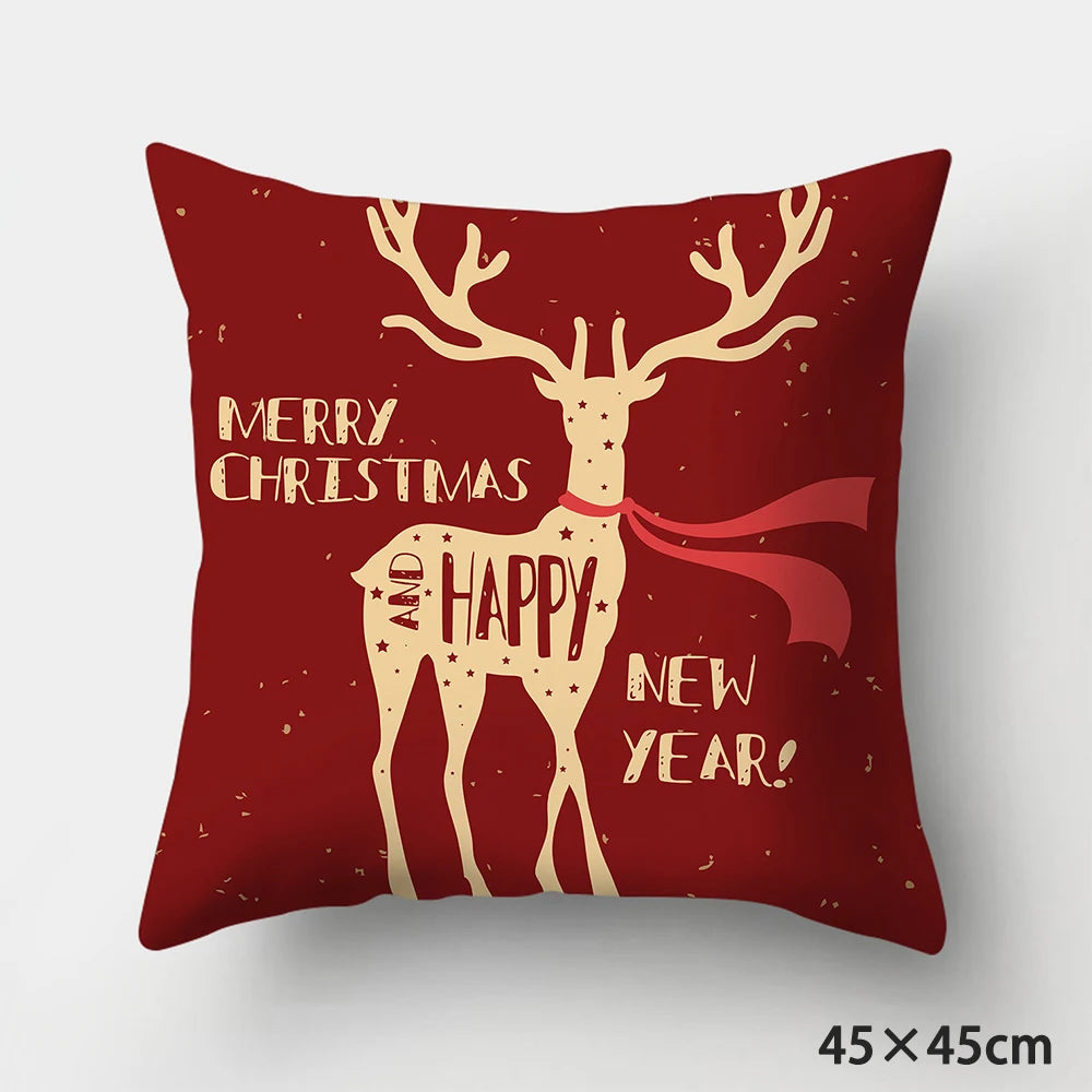 Christmas Cushions Happy New Year 2022 Wedding Decor Patterns from  Home  Gifts