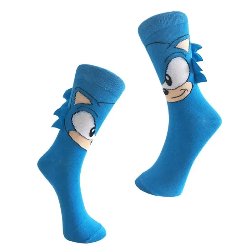 Sonics Child Socks Cute Stocking Anime Kids Boys Cotton Hosiery Cartoon Winter Spring Thin Socks Children Birthday Cute Gifts