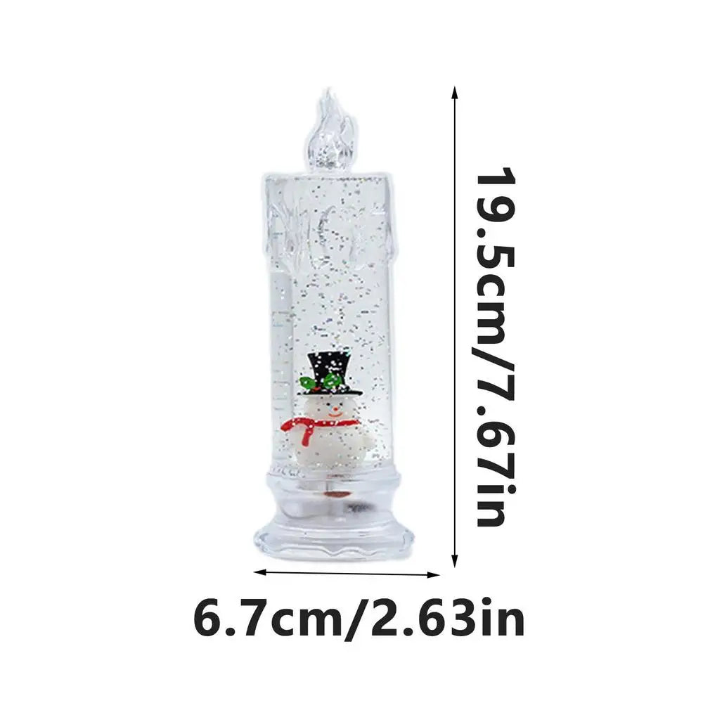 Christmas Water Injection Candle Santa Claus Battery Operated Xmas Themed LED Candles