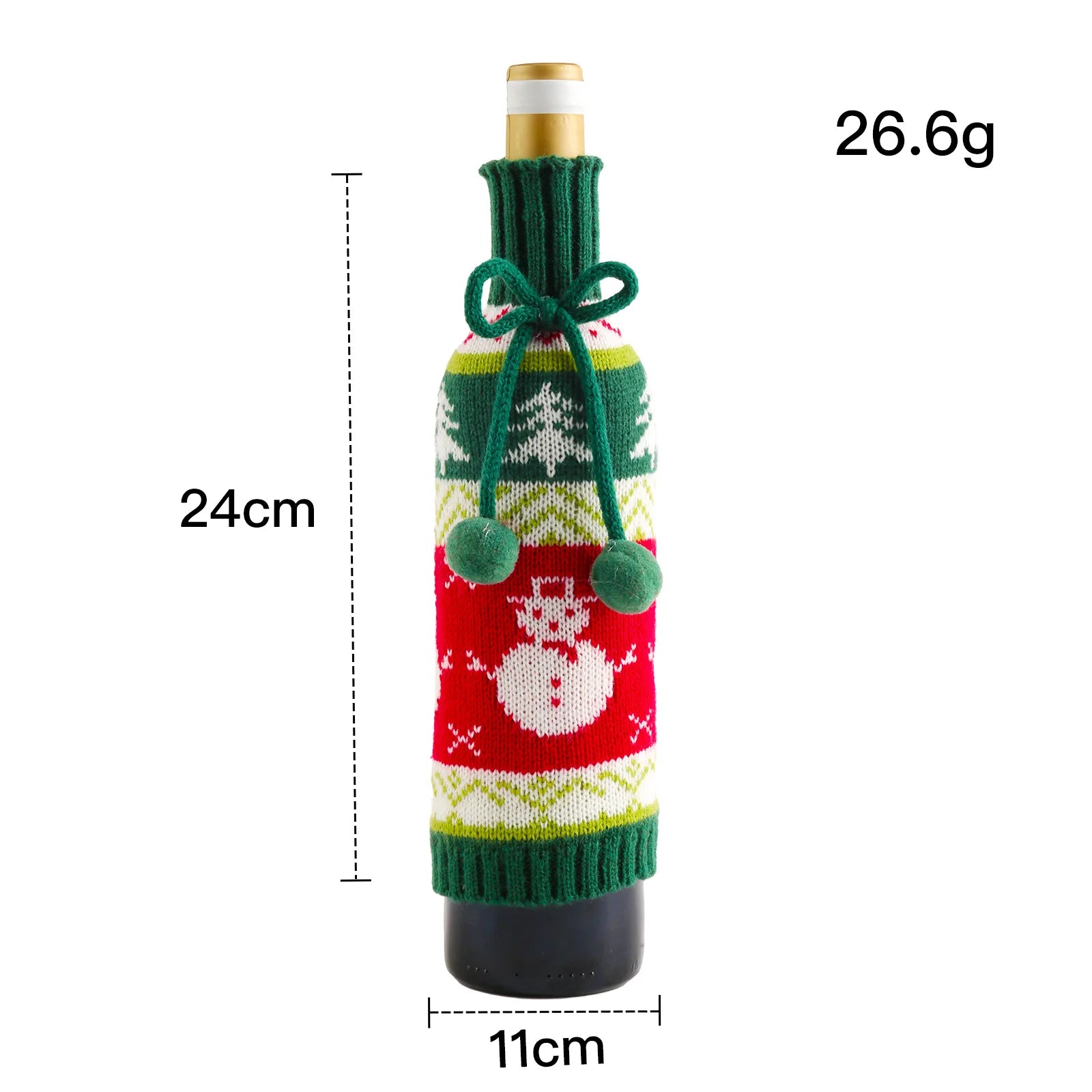 Christmas European And American Style Knitted Faceless Old Man Long Beard Wine Bottle Set