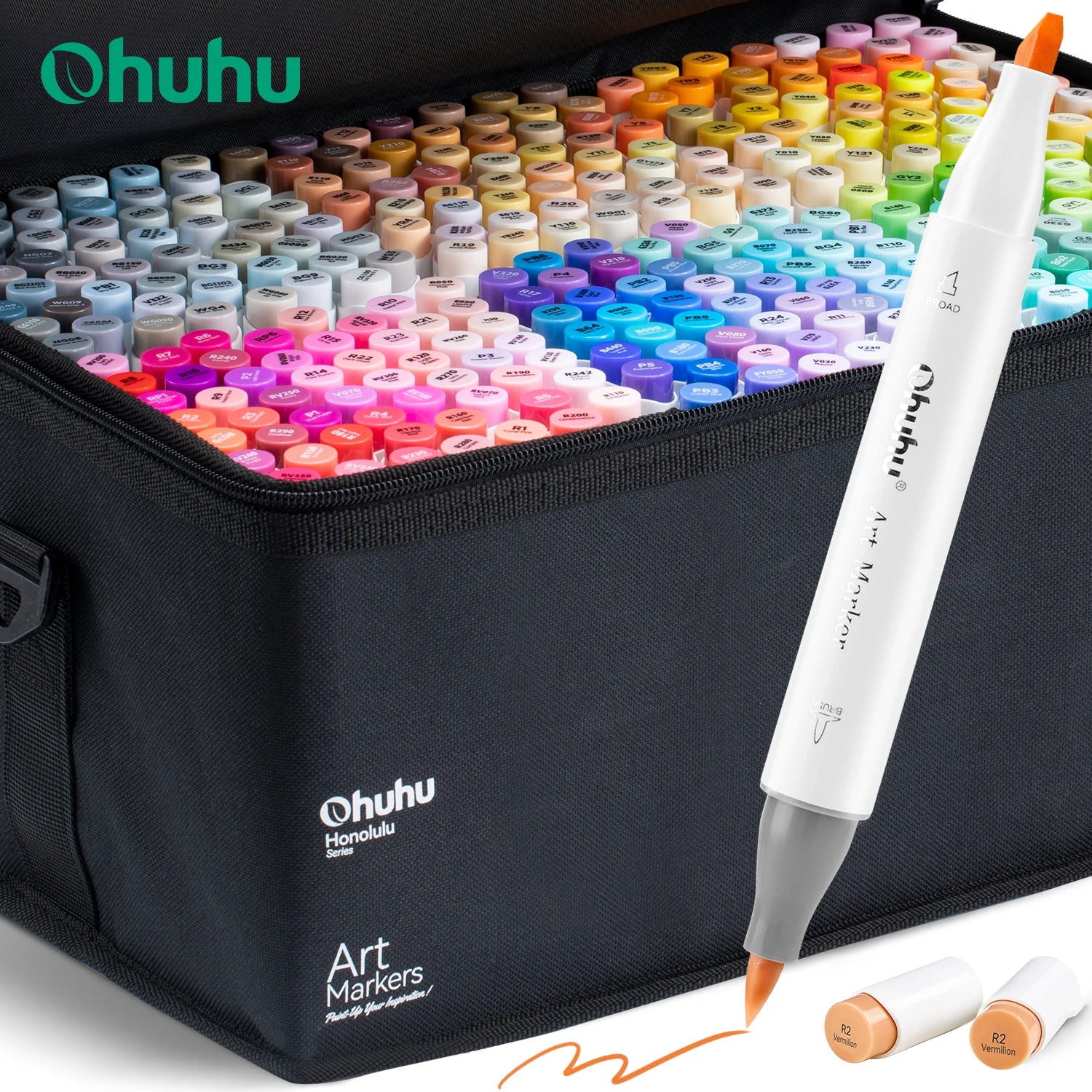 Ohuhu Honolulu 320 Color Marker Pen Set Oily Alcohol Art Markers Dual Brush Felt Pen Sketching Drawing Manga School Art Supplies