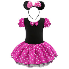 Girls Mickey Minnie Cartoon Mouse Princess Dress Kids Birthday Party Cute Funny Costume