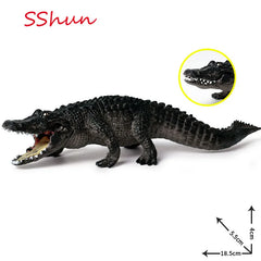 18.5*5.5*4CM New Styles solid simulation wild animal crocodile model toy nile alligator alligator amphibians