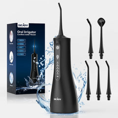 Water Flossers for Teeth 300ML Oral Irrigator Rechargeable Dental 5 Modes Water Tank Waterproof Teeth Cleaner