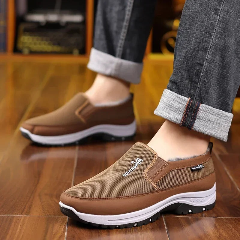 Men's Warm Tennis Shoes Comfortable Flat Casual Shoes