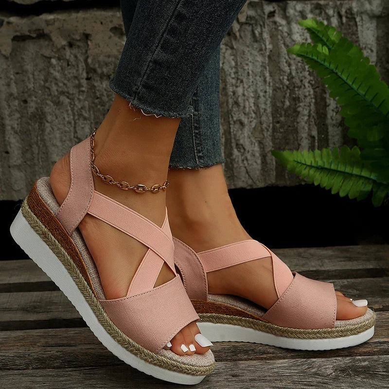 Fashion Summer Wedge Sandals for Women Lightweight Platform Gladiator Shoes