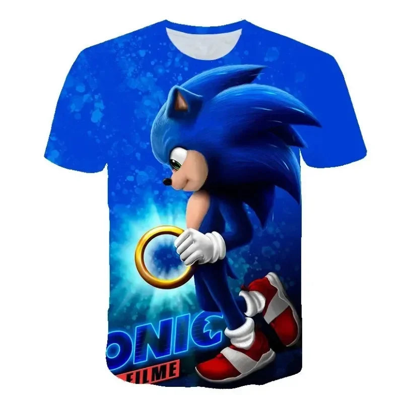 T-shirtChildren's Clothes Sonic 3D for Kids Boys and Girls Cartoon Printing Animation Cosplay Clothing Accessories