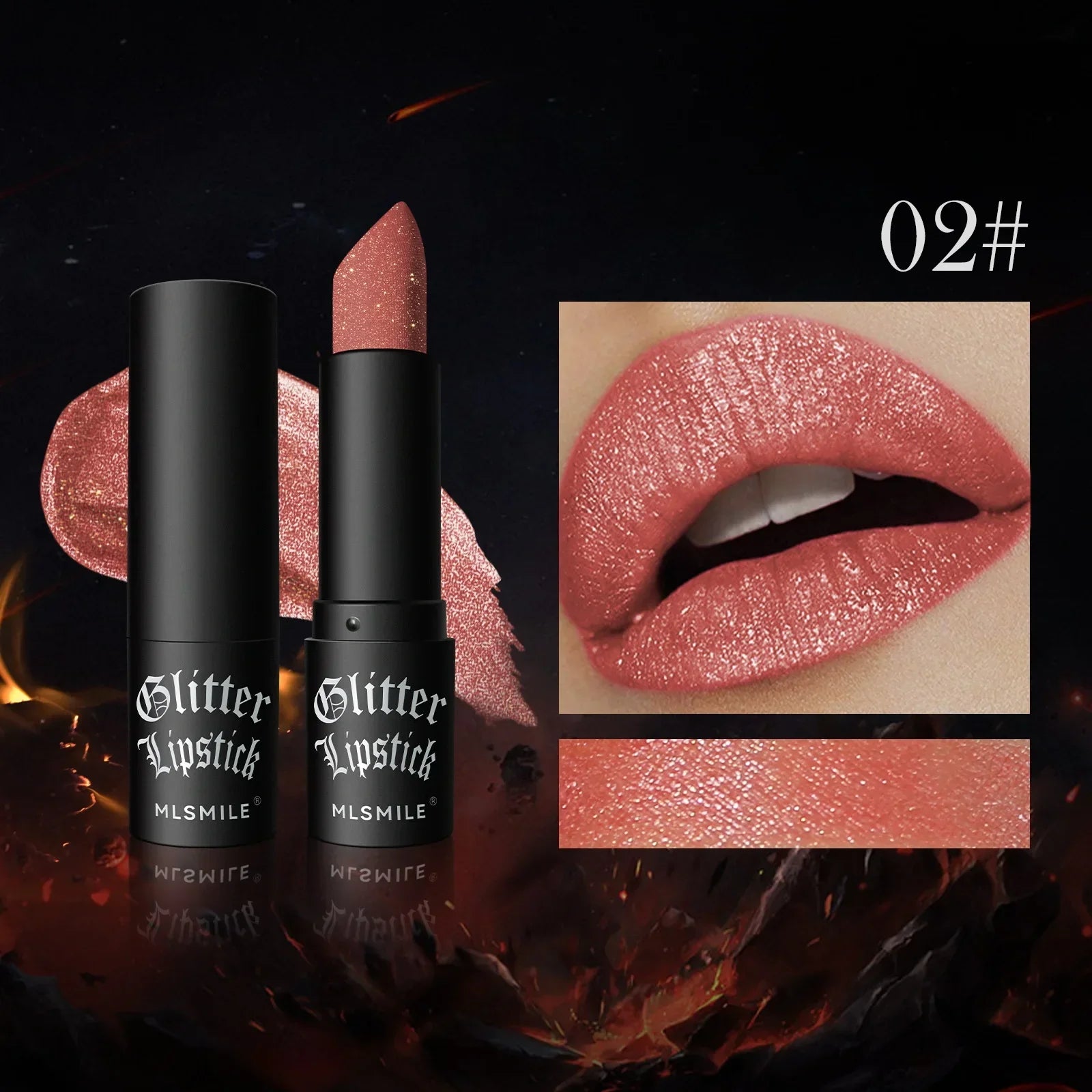 Glitter Diamonds Matte Lipstick Waterproof Long Last Color Rendering Non-stick Cup Nude Red Lipsticks