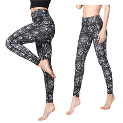 Cloud Hide Yoga Pants Women Flower High Waist Sports Leggings