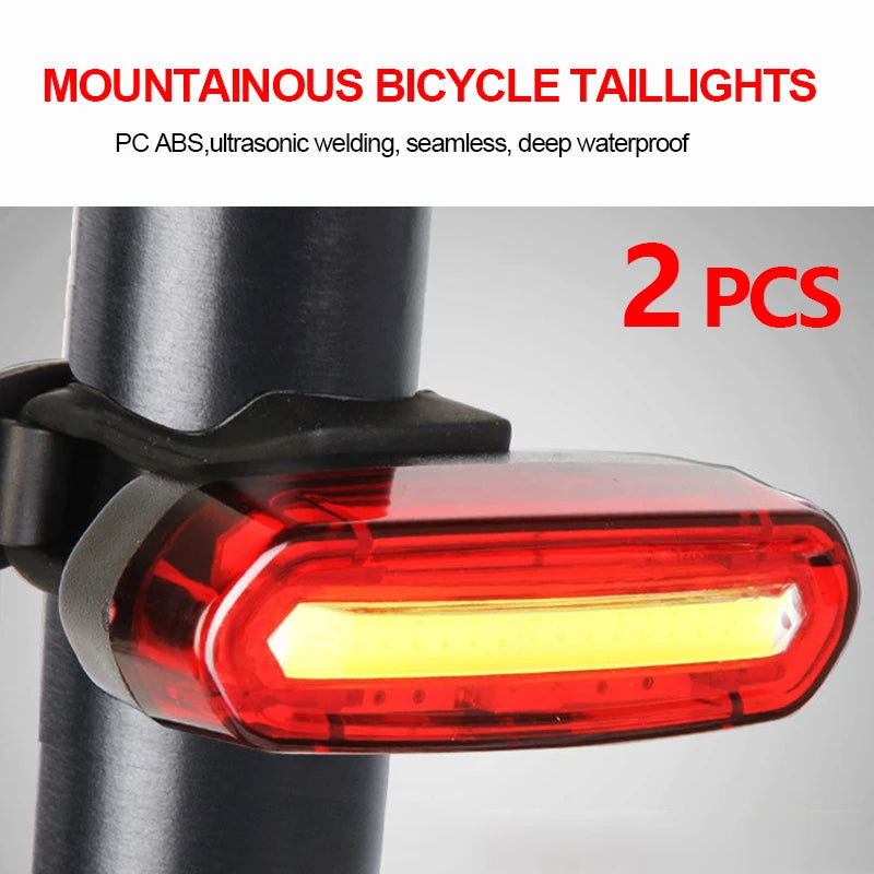 Bicycle Taillight MTB Light Bike Rear Light USB Rechargeable LED Cycling Bicycle Lamp Accessories