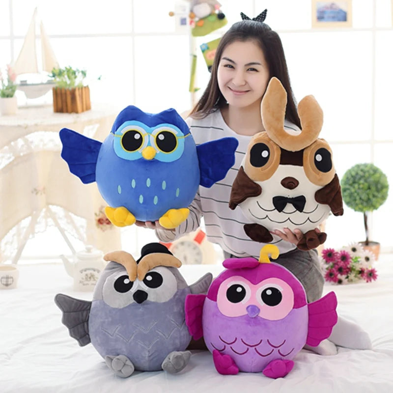 Soft Plush Cartoon Blue Grey Purple Owl Toy Creative Ladys Birthday Stuffed Kawaii Dolls Gift Home Shop Decor