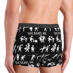 Men She  Me Marriage Underwear Gifts for Husband Boyfriend Fiance Fashion Boxer Shorts Panties Male Mid Waist Underpants