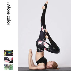 Cloud Hide Yoga Pants Flower Sports Leggings  High Waist Sexy Women Long Tights Running Trouser Workout Plus Size Tummy Control