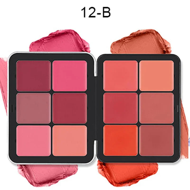 12-color Iron Box Concealer Blush Cream Matte Highlight Contour Makeup All-in-one Palette Contouring Makeup Wholesale