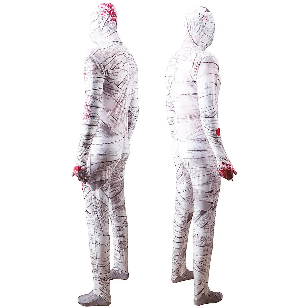 The Mummy Horror Costume Cosplay 3D Printed Spandex Halloween Costume The Mummy Superhero Zentai BodySuits for Adult Kids