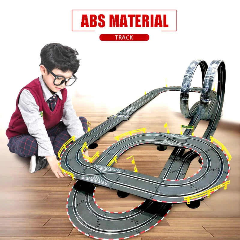 Electric Track Racing RC Car Double Battle Speedway Professional Slot Car Circuit Race Track Railway Toys