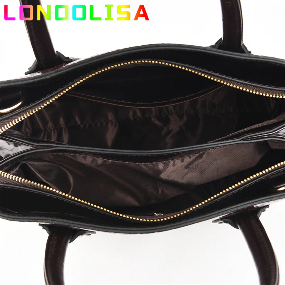 Crocodile Patent Leather Purse and Handbag Luxury Design Bags for Women