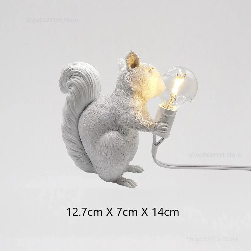 Nordic Italian Mini Squirrel Table Lamps New Creative Decorative Table Lamp