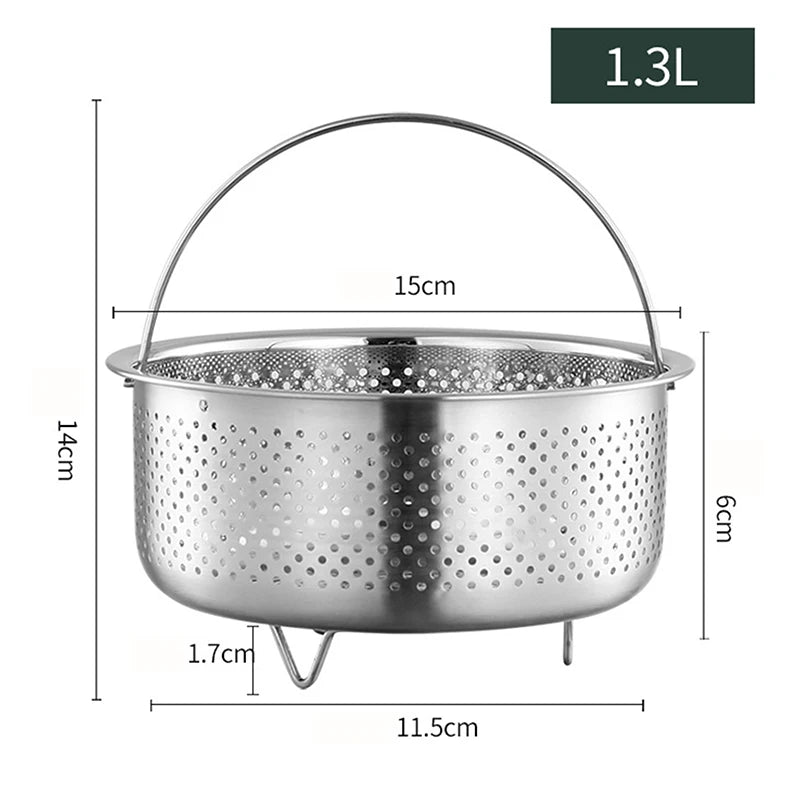 Stainless Steel Kitchen Steam Basket Pressure Cooker Anti-scald Steamer