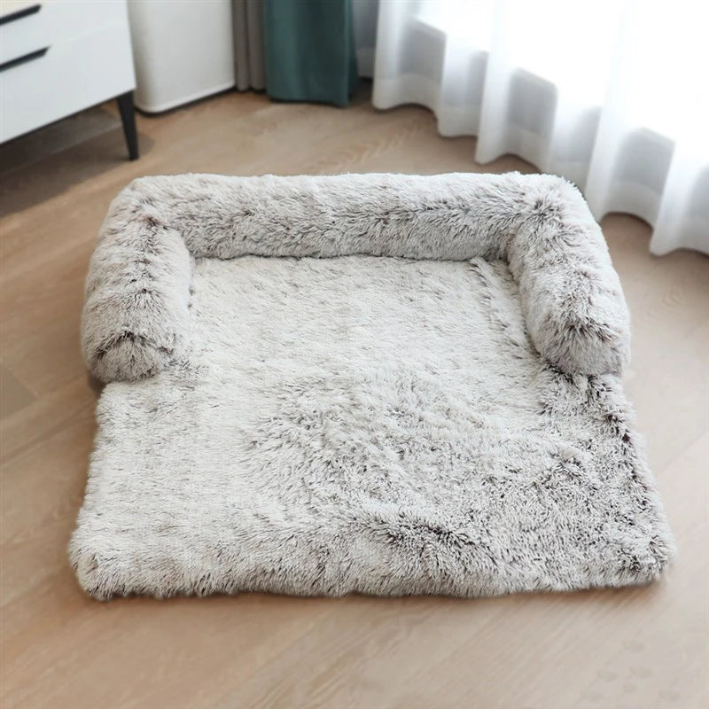 Plush Kennel Mat Large Dogs Sofa Bed Removable  Washable Pet Kennel Blanket Cushion Cat Warm Sleeping Mat Furniture Protector