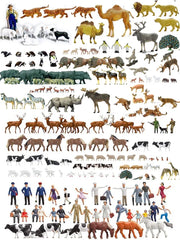 HO1:87 Animal Model Pigeon, Seagull, Wild Boar，Zebra, Seal，Tiger Lion Peacock Sea Lion Dolphin Wolf Pack Camel Animal Decor