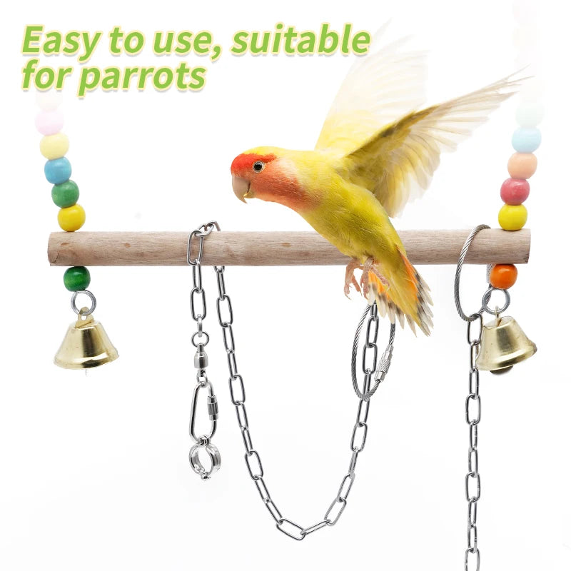 Parrot Leg Ring Stainless Steel Bird Ankle Foot Chain Ring Anti Bite Wire Rope