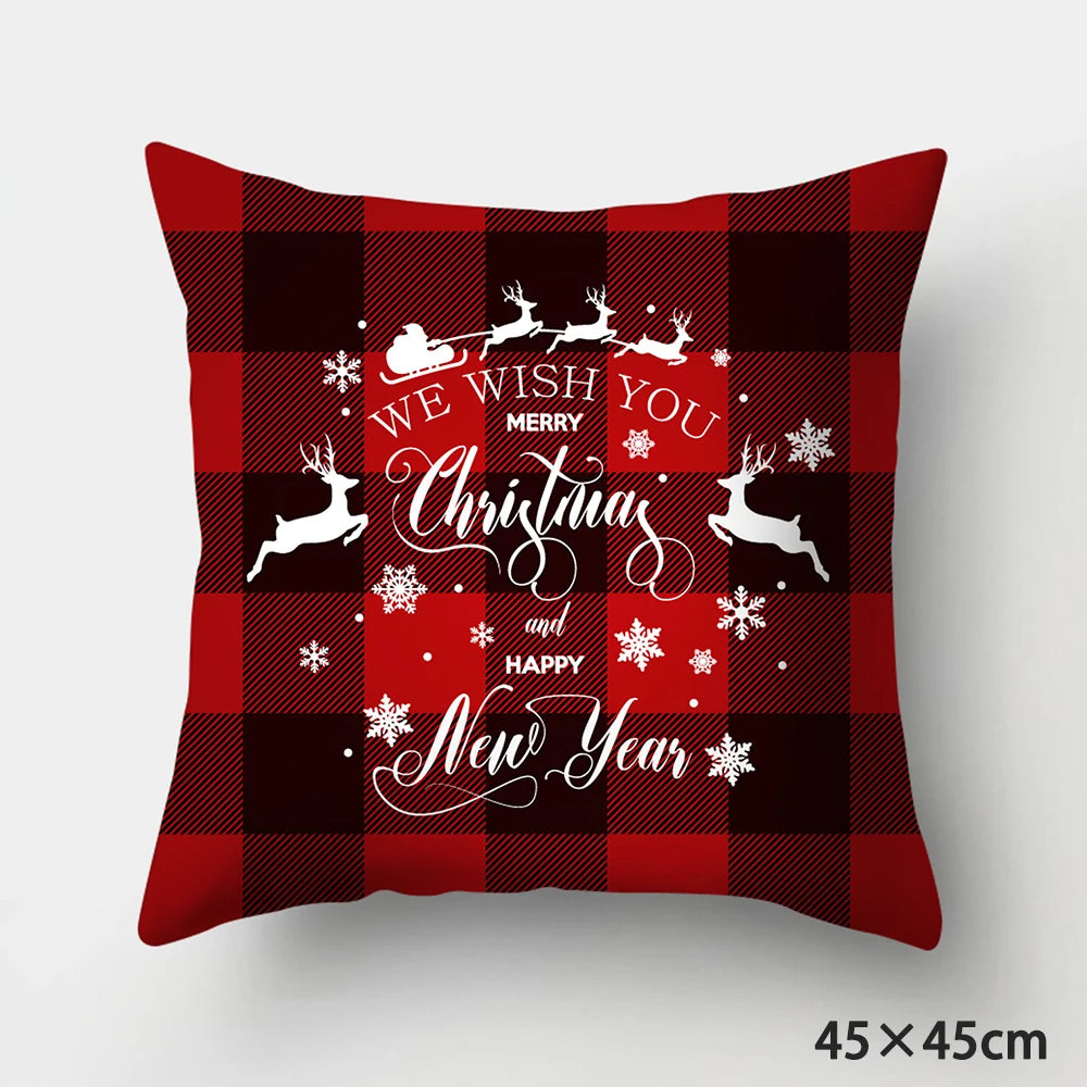 Christmas Cushions Happy New Year 2022 Wedding Decor Patterns from  Home  Gifts